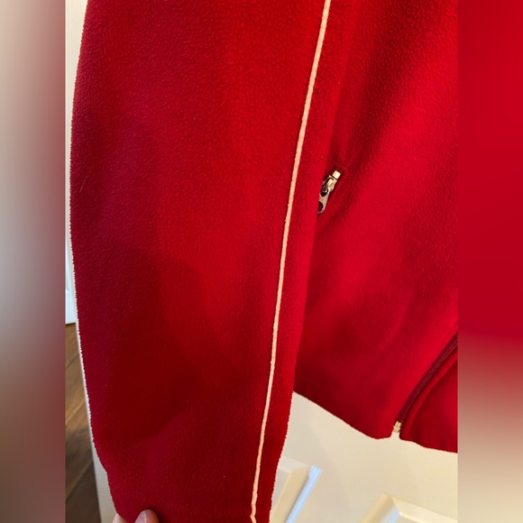 SOLD Roots Athletics Red Fleece Zip Up Sweater - Picture 5 of 10
